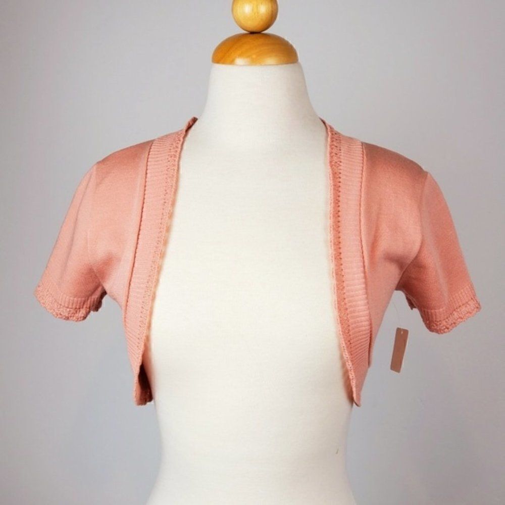 Women's Cropped Cardigan Top Coat Pink by Debut